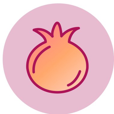 Nar simgesi, vektör illüstrasyonu