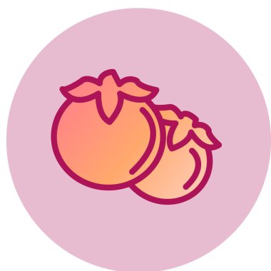 Hurma simgesi, vektör illüstrasyonu