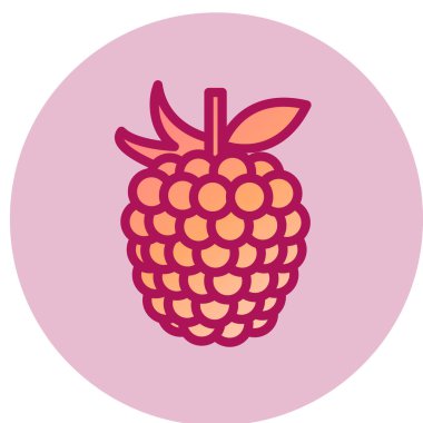 Ahududu simgesi, vektör illüstrasyonu