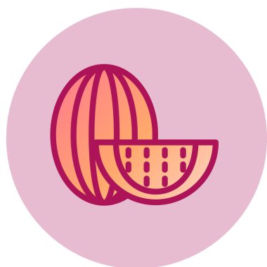 Karpuz simgesi, vektör çizimi