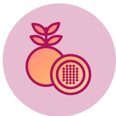 Tutku Meyvesi simgesi, vektör illüstrasyonu