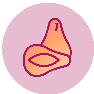 Papaya simgesi, vektör çizimi