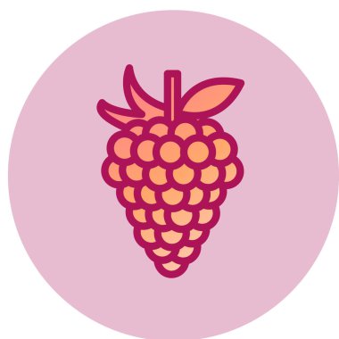 üzüm simgesi, vektör illüstrasyonu