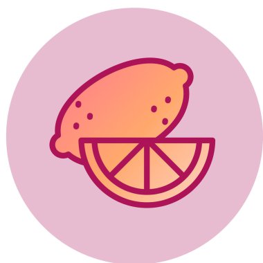 Limon simgesi, vektör illüstrasyonu