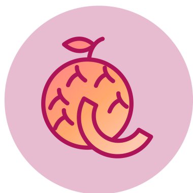 Kavun simgesi, vektör illüstrasyonu