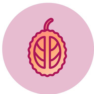 Durian simgesi, vektör illüstrasyonu