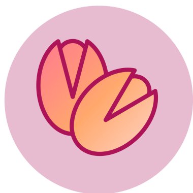 Fıstık ikonu, vektör illüstrasyonu