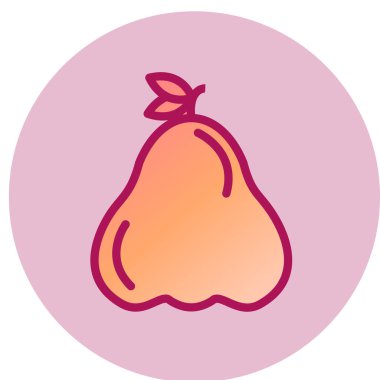 Gül Elması simgesi, vektör illüstrasyonu