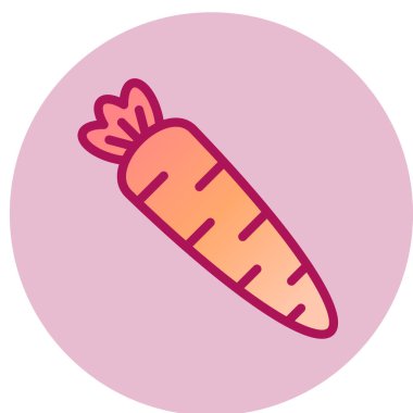 Havuç simgesi, vektör çizimi