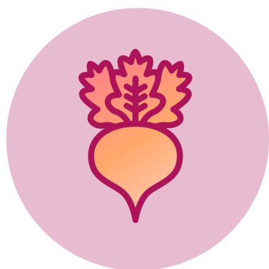 turp simgesi, vektör çizimi