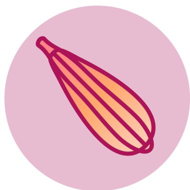 Luffa simgesi, vektör illüstrasyonu