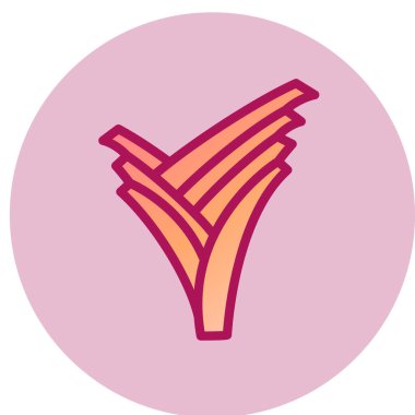 Pırasa simgesi, vektör illüstrasyonu