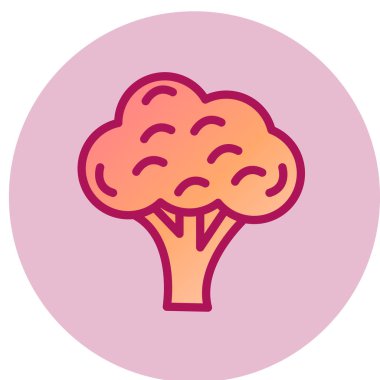 Brokoli simgesi, vektör illüstrasyonu