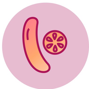 Salatalık simgesi, vektör çizimi