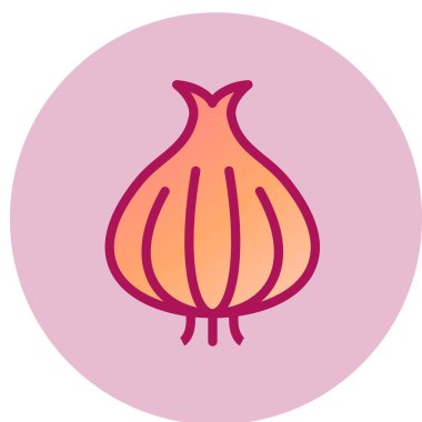 Sarımsak ikonu vektör illüstrasyonu