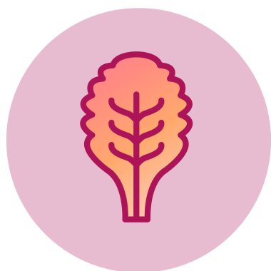 Tek ağaç simgesinin vektör illüstrasyonu