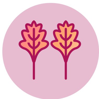 Tek ağaç simgesinin vektör illüstrasyonu