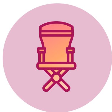 Sandalye ikonu. vektör illüstrasyonu