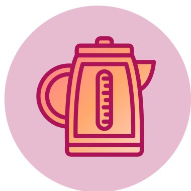 Modern b 'nin vektör illüstrasyonunda su ısıtıcısının ikonu yok