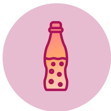 tek şişe simge vektör çizim