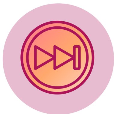 Çal düğmesi simgesi. Müzik sembolü. düz vektör illüstrasyonu