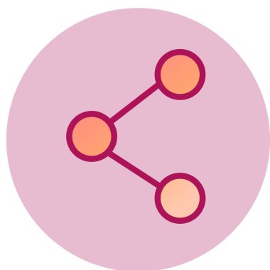 paylaşımlı simge vektör illüstrasyonu