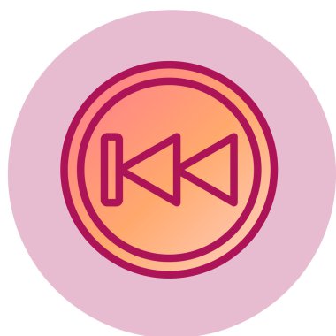 Geriye dönük simgenin vektör illüstrasyonu