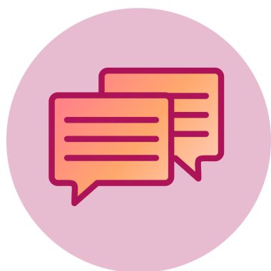 Sohbet simgesi vektör illüstrasyonu