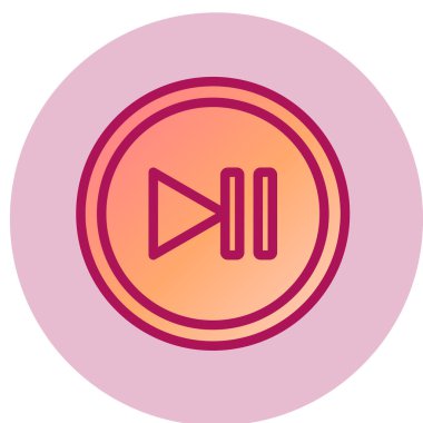 Duraklat simgesinin vektör illüstrasyonu