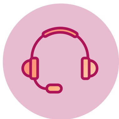 kulaklık simgesi vektör illüstrasyonu