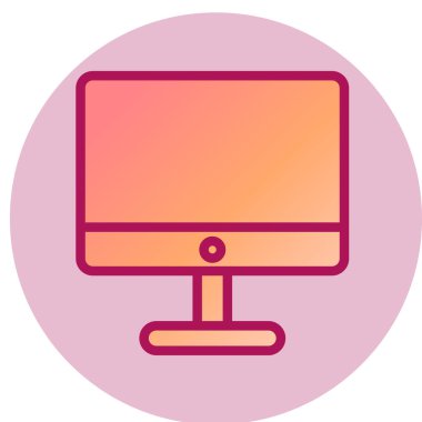 Bilgisayar monitörü simgesi. vektör illüstrasyonu