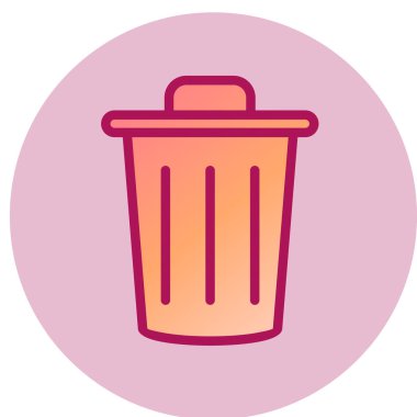 Moda biçimi izole edilmiş arkaplanda çöp kutusu simgesi