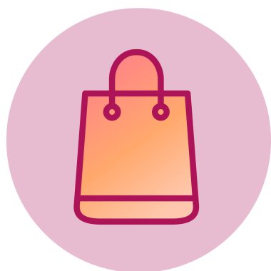 Alışveriş poşeti ikonu. vektör illüstrasyonu