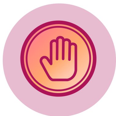 dur işareti simgesi, vektör çizimi