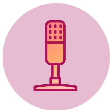 mikrofon simgesi. vektör illüstrasyonu