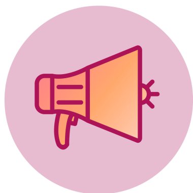 Megafon ikonu vektör illüstrasyonu