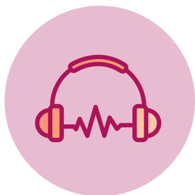 kulaklık simgesi vektör illüstrasyonu