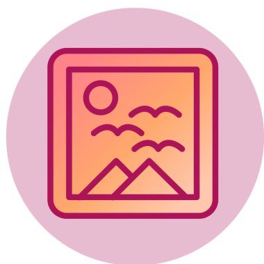 Resim simge illüstrasyon izole vektör işareti simgesi