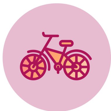 Bisiklet ikonu. vektör illüstrasyonu