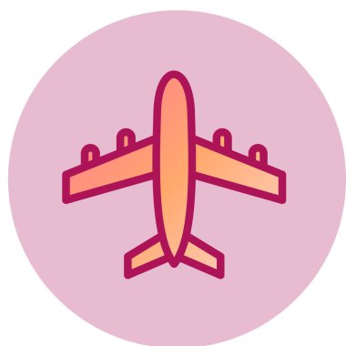 uçak ikonu vektör illüstrasyonu