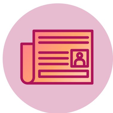 Gazete simgesi. vektör çizim