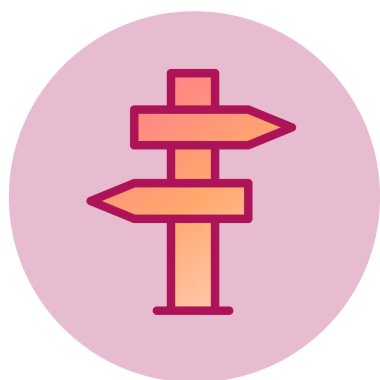 vector illustration of direction signs icon
