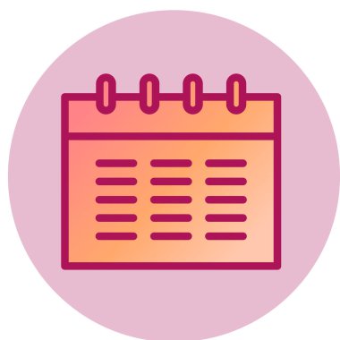 Takvim simgesi. vektör illüstrasyonu