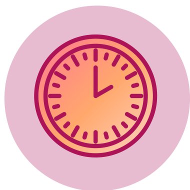 Beyaz arkaplanda izole edilmiş düz stil saat simgesi. zaman sembolü çizimi.