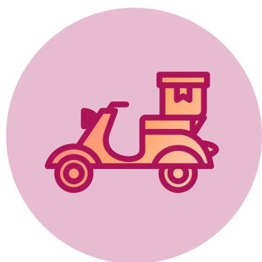 Scooter ikonu. vektör illüstrasyonu