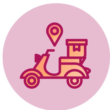 Moda biçimi izole edilmiş arka planda scooter simgesi