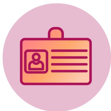 Kimlik kartı simgesi. düz dizayn biçimi 10