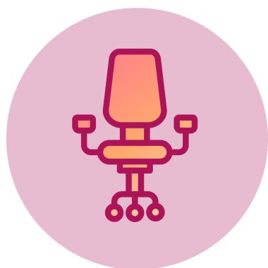 Koltuk vektör simgesi. düz tasarım biçimi