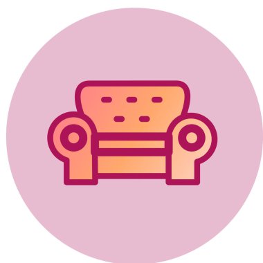 kanepe ikonu vektör illüstrasyonu