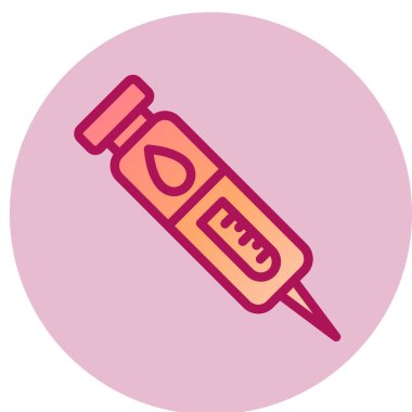 Tıbbi şırınga ikonu. vektör illüstrasyonu